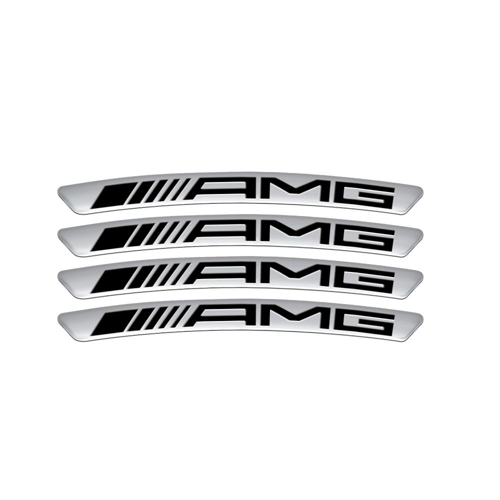 4pcs Car Shape Wheel Rim Sticker Decoration Accessories For Mercedes Benz AMG W168 W211 W212 W213 CLE GLA C180 GLC GLA W203 W204