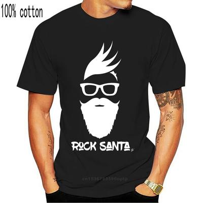 Mit Funky Gut Gepflegtem Haar Bart Weihnachten Herren T-Shirt Lässig Übergröße T-Shirts Hip Hop Stil Oberteile T-Shirt S-3Xl