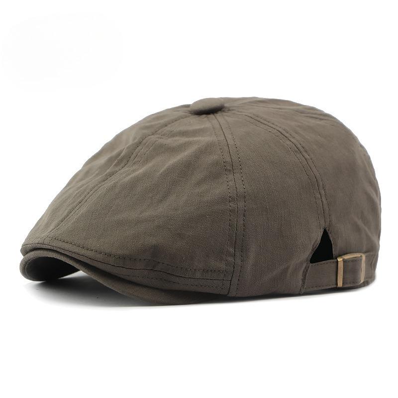 Vintage Octagonal Newsboy Cap for Men Women Retro Plain Solid Color Baker Boy Beret British Cabbie Flat Ivy Cap Adjustable