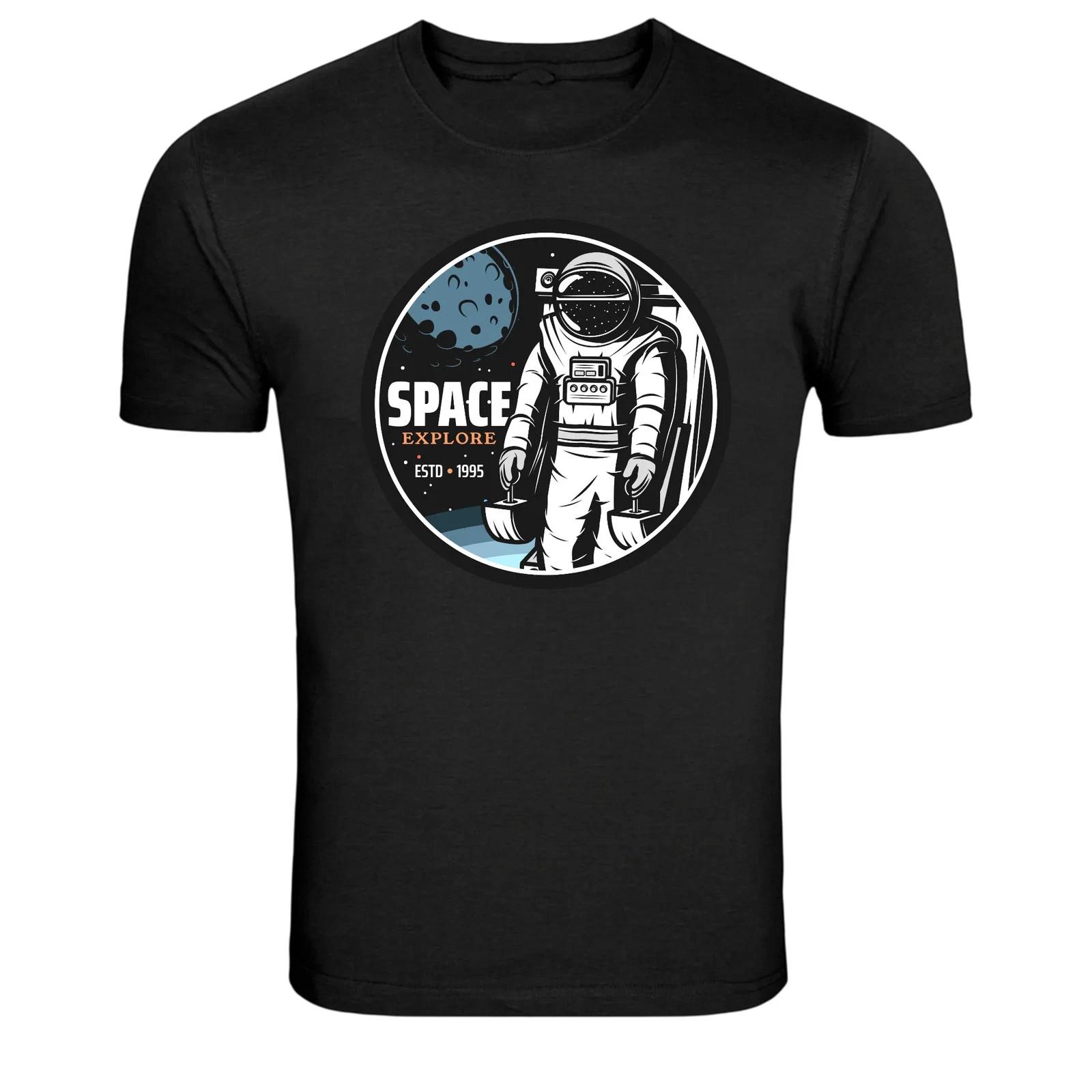 Space Explore Astronaut Planet Graphic T Shirt Sci Fi Tee M
