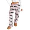 Women Pajama Pants Plush Sleep Pants Soft Elastic Waist Pajama Bottoms Patterned Pants With 2 Pockets