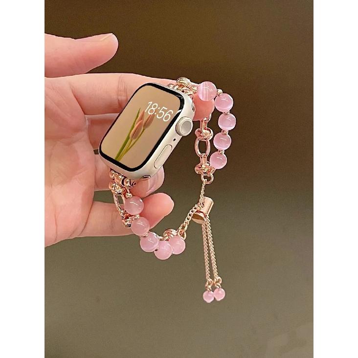 Elegant Beads Link Strap For Apple Watch Band For Women 38mm 40mm 41mm 42mm 44mm 45mm 46mm 49mm