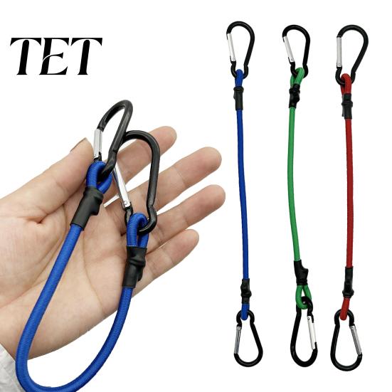Travel Accessory for Secure Luggage Bungee Cord with Metal Hooks, Elastic Rope Durable Versatile Straps Garage Strap, Flexible Fastening Strap Camping