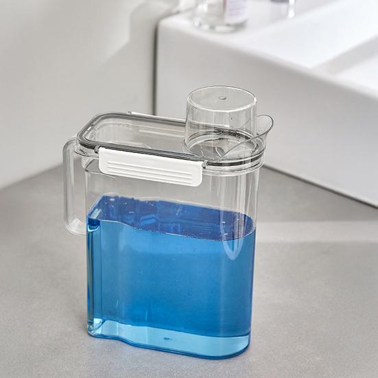 Sealed Laundry Detergent Jar Transparent Storage Bottle Detergent Powder Box Prevents
