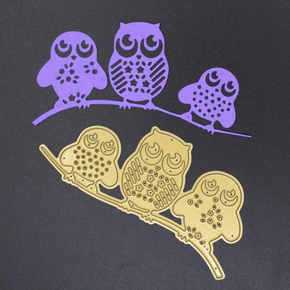 Branch Owl Bird Cutting Dies Metal Stencil DIY Scrapbooking Album Paper Card Embossing Craft Die Cut Animal