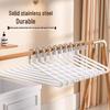Thickened Non-Slip Goose-Shaped Pant Hanger with Clips for Wardrobe Storage