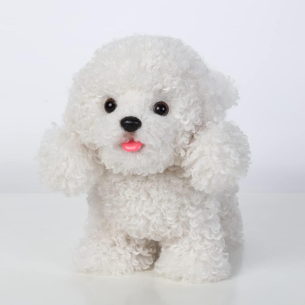 CU-MATE Electronic Walking Poodle Plush Toy (Walks, Barks, Wags Tail, Voice Imitation Interactive Toy M)