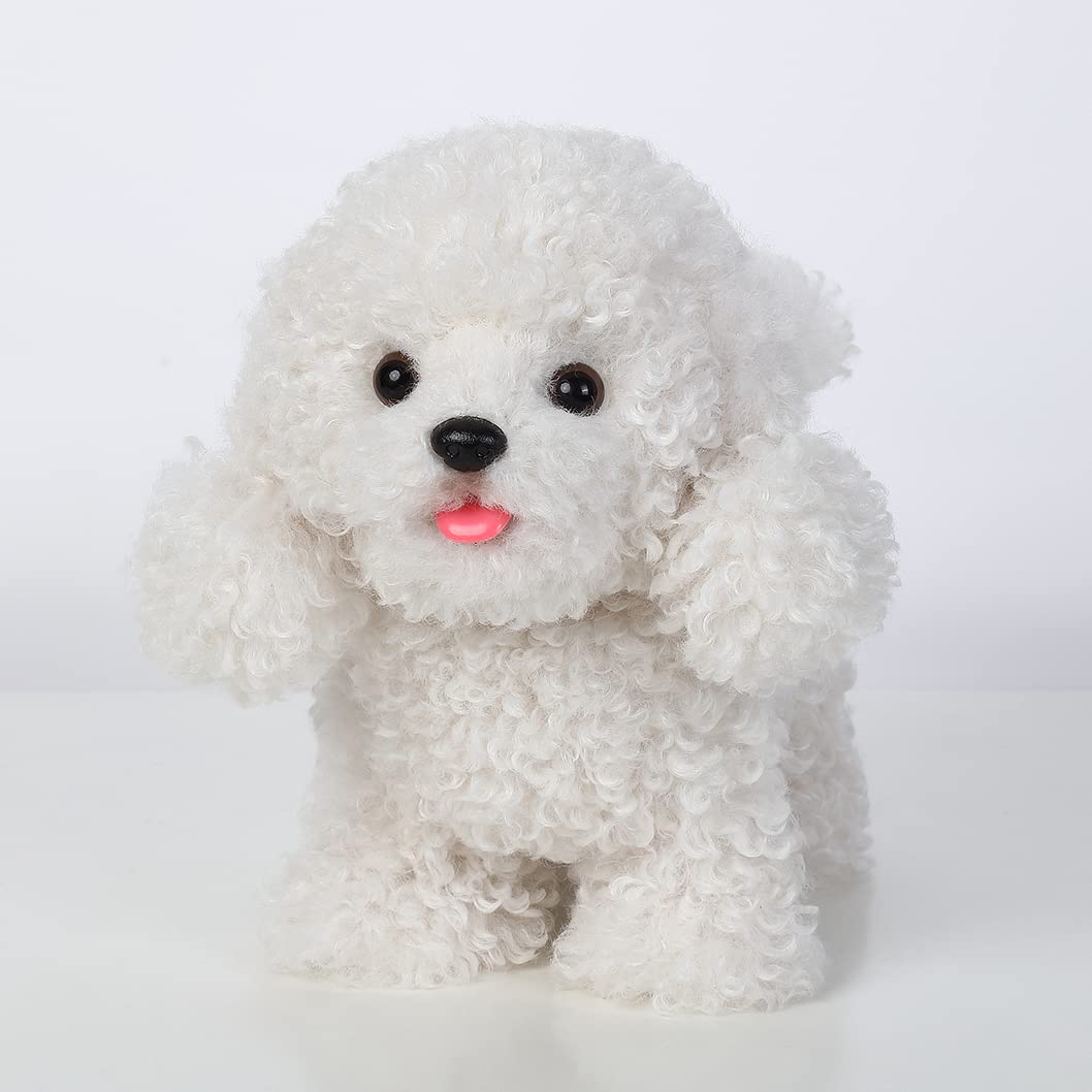 

CU-MATE Electronic Walking Poodle Plush Toy (Walks, Barks, Wags Tail, Voice Imitation Interactive Toy M)