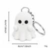 5 Expressions Halloween Keychain Pumpkin 3D Printed Keyring White Ghost Pendant  School Bag