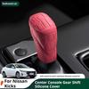 For Nissan Kicks Car Silicone Automatic Gear Shift Knob Cover Tasteless Antislip Shifter Knob Protective Cover