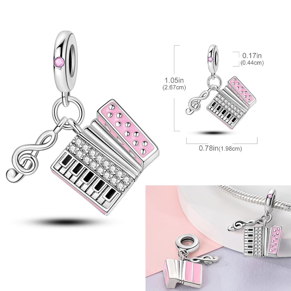 Pink Series Charmscopper Perfume Butterfly Charm Beads Pendent Dangle Fit Original Bangle Charm Bracelet Diy Women Jewelry
