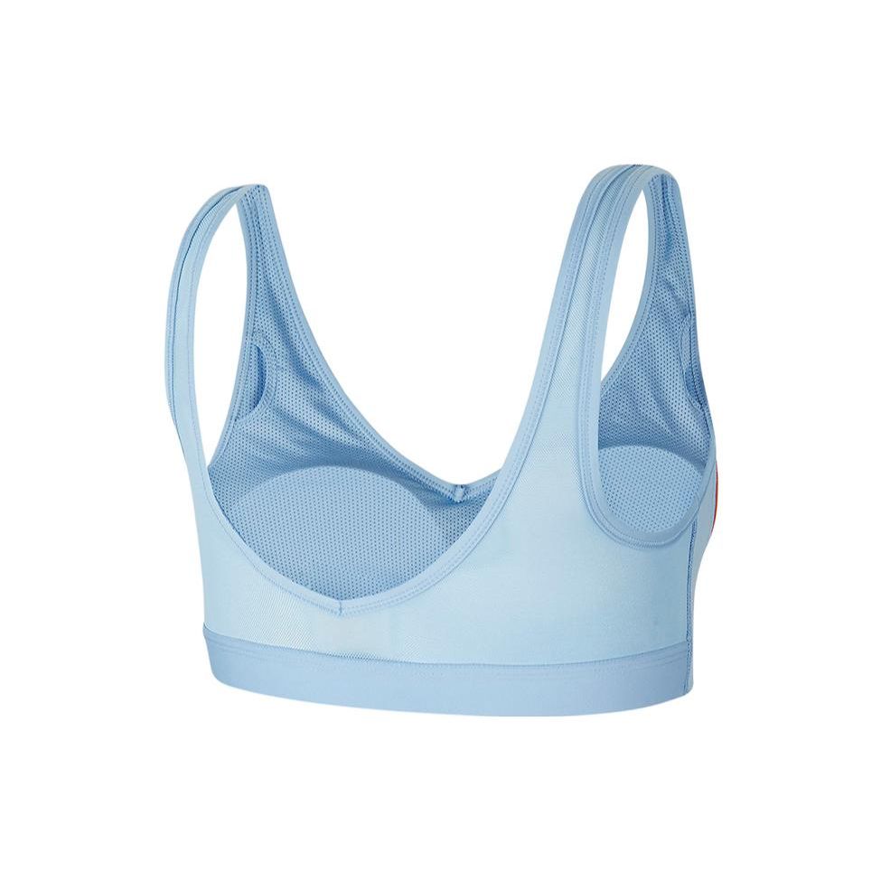 Nike Solid Logo Print Low-Intensity Sports Bra Women Underwear Blue CV3664-436