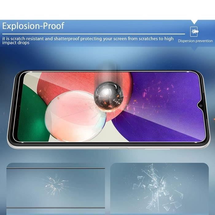 Verre trempé - PROSHOP - pour Samsung A22 5G - Résistance 9H - Anti rayure - Pack de 4 Films