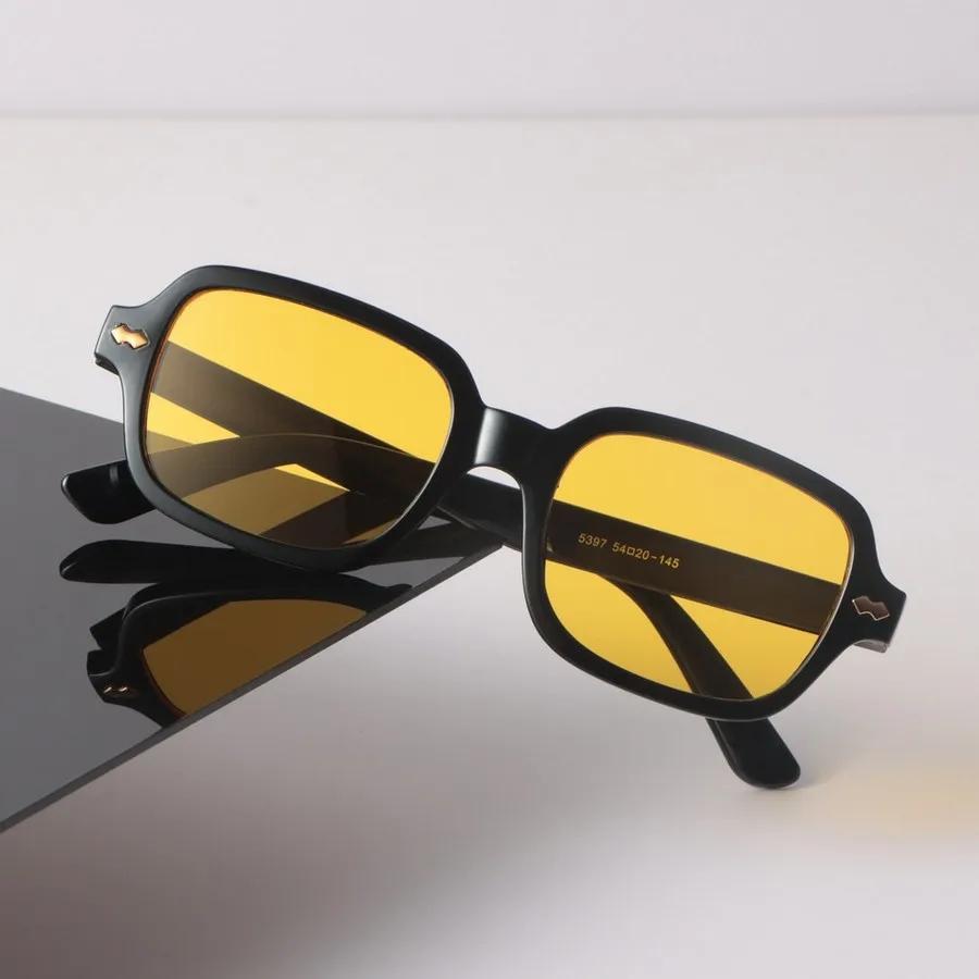 Fashion Women Sunglasses Men Square Vintage Big Frame Sun Glasses Stylish Mirror Black Retro Oculos