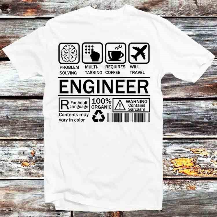 Engineer Party Novelty Joke Father's Day T Shirt B621