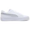 Puma Slip-Resistant Shock Absorbing Low-Top Skate Shoes Women Sneakers Silver White 389402-02