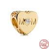 Authentic Fit Original Pantaro Charm Bracelet DIY Zircon 925 Sterling Copper Openwork Heart Shaped Infinite Love Mom Fine Beads