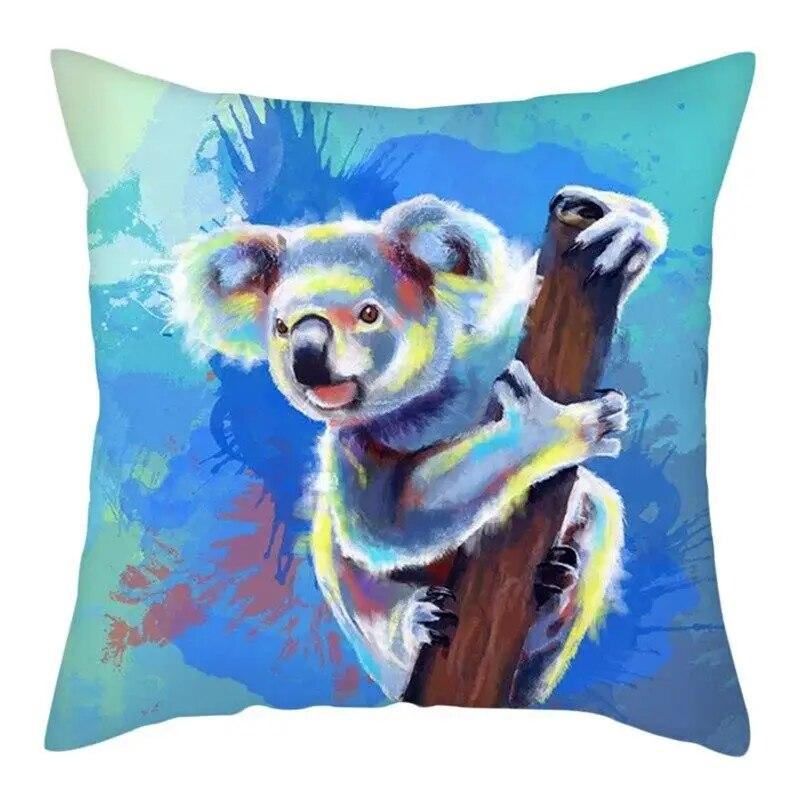 45x45cm Cute Koala Cushion Cover Cartoon Animal  Pillow  Sofa Seat Lumbar     Home Decoration