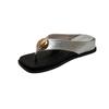 French heightening metal round buckle toe flip-flops shoes for women to wear in summer, super fire is not tired, foot slope heel cool slippers for