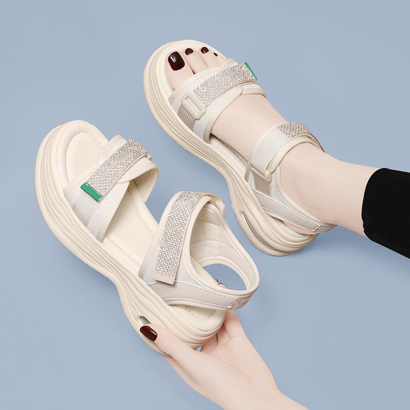 Platform-soled sports sandals New summer lightweight soft-soled fashion outer wear flat-soled versatile casual women's shoes