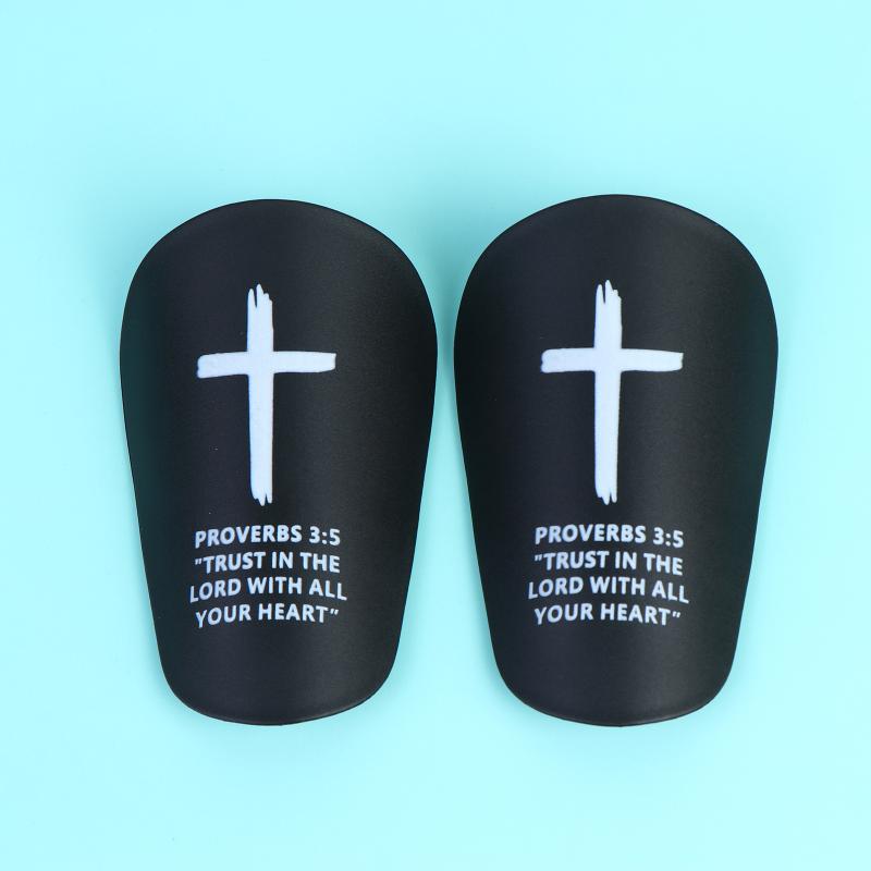 1Pair Christ Shin Guards With Bibleverse Soccer Football Protective Pads For Adults & Youth, Inspirational Sports Gear