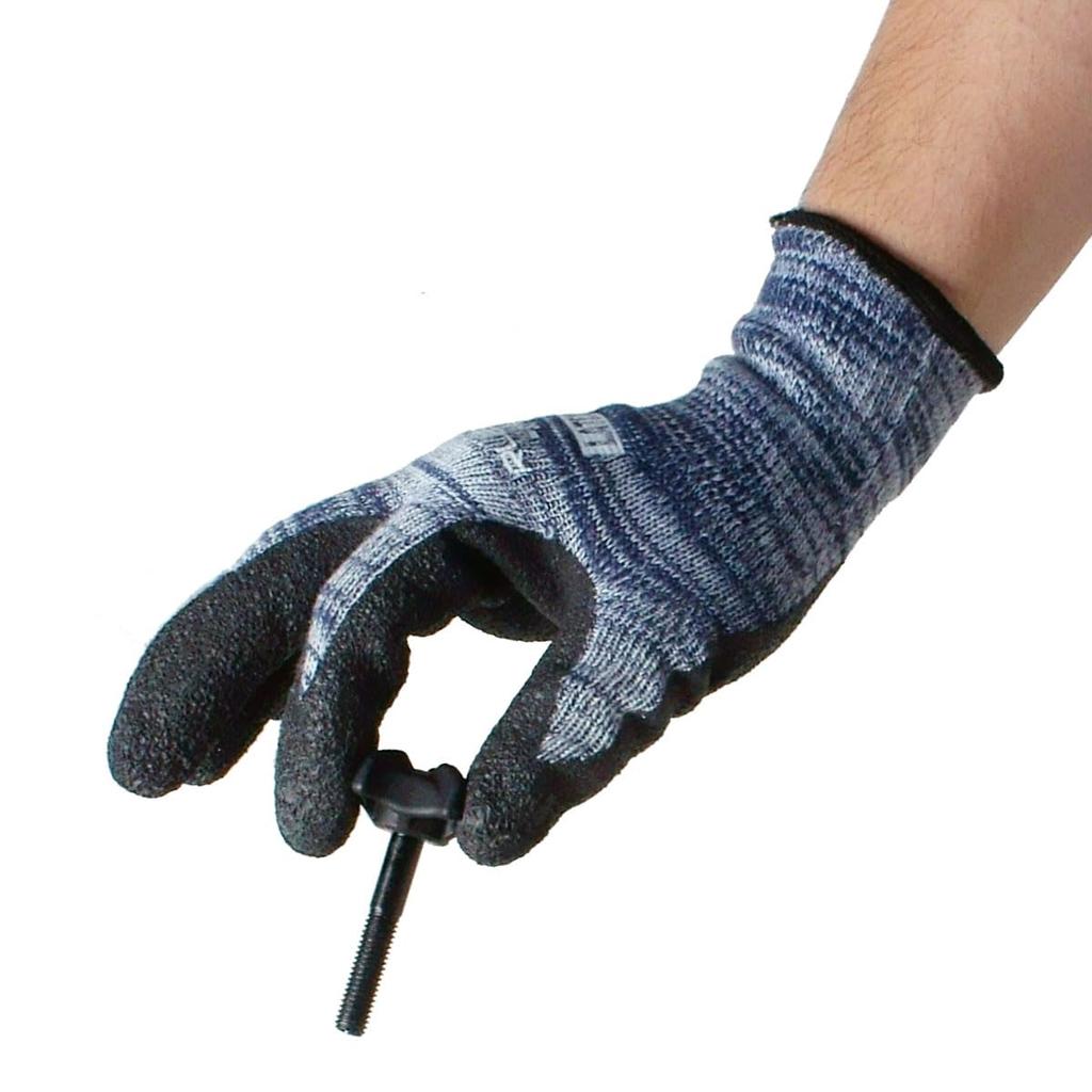 Naturkautschuk Arbeitshandschuhe mit ungefüttertem Heather Größe Rubberlex Strong [ACE] [Großeinkauf] [10er-Pack] Rücken, Farbe, L, AG821-10P,