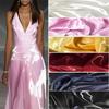 150Cm Wide Luxury Glossy Metallic Liquid Satin Fabric Galaxy Shiny Cloth Crafts for Fashion Designer Show Dress Comfort Material