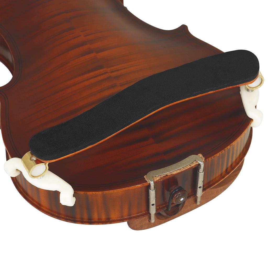 Solid Wood Classical Style Violin Shoulder Rest for 4/4 3/4 Violin with Thickened Sponge, Height Adjustable Shoulder Rest