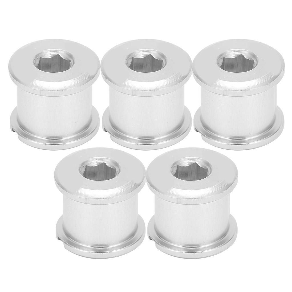 5Pcs Chainring Bolts Lightweight RustProof Easily Install Disc Screw Chainwheel for Mountain Bike Road Bicycle(Silver )