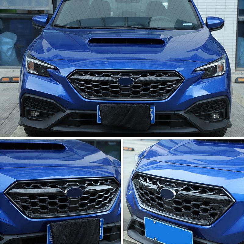 Für Subaru WRX STI   2024 ABS Schwarz Auto Front Mittelgitter Formteil Abdeckung Zierleiste Auto Zubehör