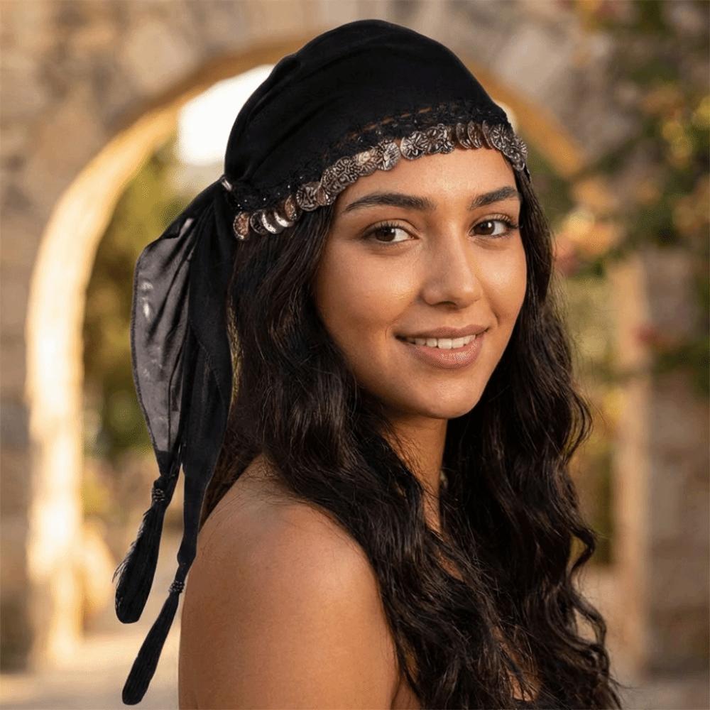 Traditional Belly Dance Accessories Pretty Dance Costume Headwear Coin Headscarf  Gypsy Dance