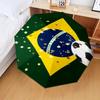 1 Stück Brasilien Kunstwerk Bedruckter Regenschirm Faltbarer Regenschirm, Automatischer Regenschirm 8-Rippen für Reisen, Camping Fan Geschenke Weihnachtsgeschenke
