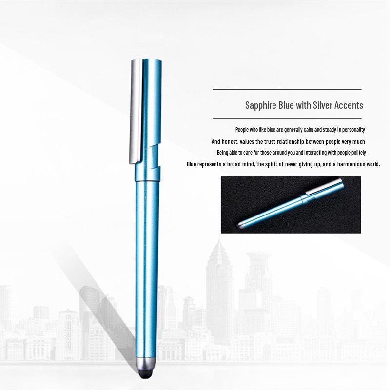 Multi-Functional Black Touchscreen Stylus Pen with Signature Feature