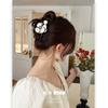 Pearl Camellia Hairpin Korean ins Gentle Wind Simple Back Head Tie Hair Accessories Grab Clip Women's