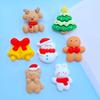 10 Stück Neue Niedliche Mini-Weihnachtsserie Flache Rückseite Harz-Cabochons Scrapbooking DIY Schmuck Handwerk Dekoration Zubehör