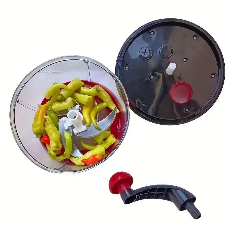 2025 Multifunctional Minced Meat Food Processor Chili Garlic Slicer Manual Multifunctional Food  Vegetable Fruit Chop Up Machine