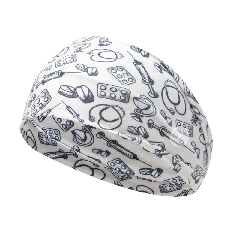 

Медицинская повязка на голову для девочки с пуговицами, повязки для волос, женская повязка для волос, печатные банданы, милая повязка на голову, влагопоглощающие тюрбаны, эластичная