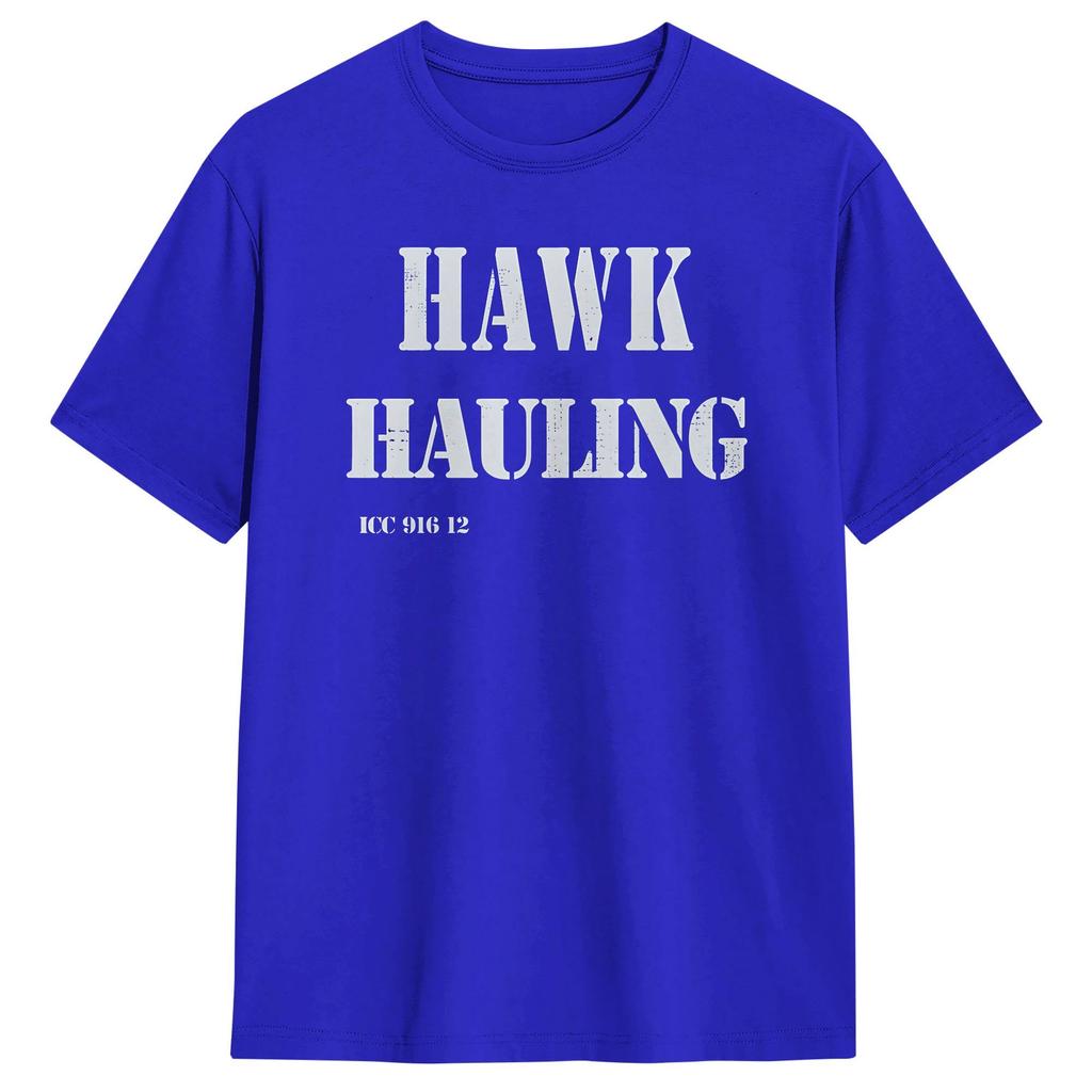 Hawk Hauling Tür Aufkleber T-Shirt Sommer Übertrieben Hippie T-Shirts Reine Baumwolle Rundhals Übergröße Kleidung Kurzarm T-Shirt