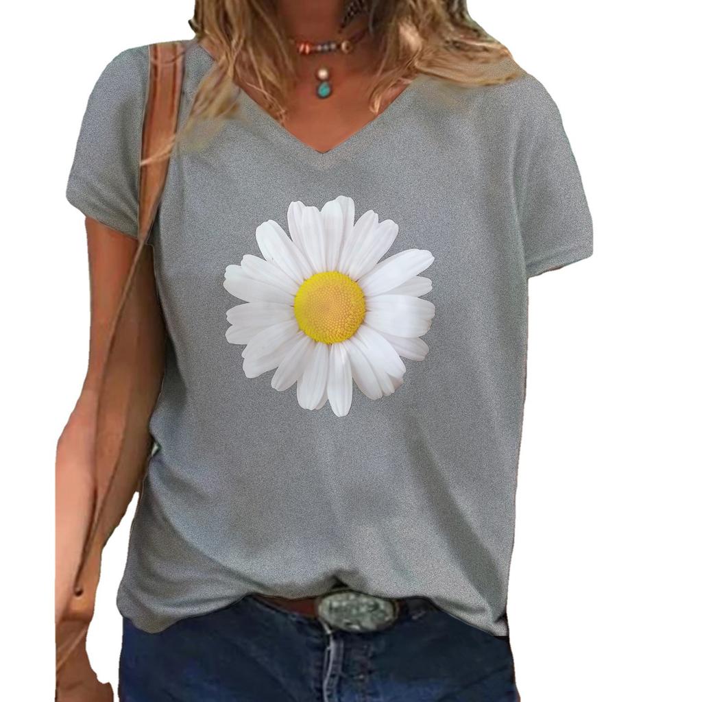 Butterfly Cat Theme Series 3D Printed T-shirt V-neck 3D Printed Women's Short Sleeved T-shirt Top