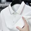 New Men's Business Casual Short Sleeved Shirt Solid Color Polo Shirt Fashionable Breathable Comfortable Versatile Top