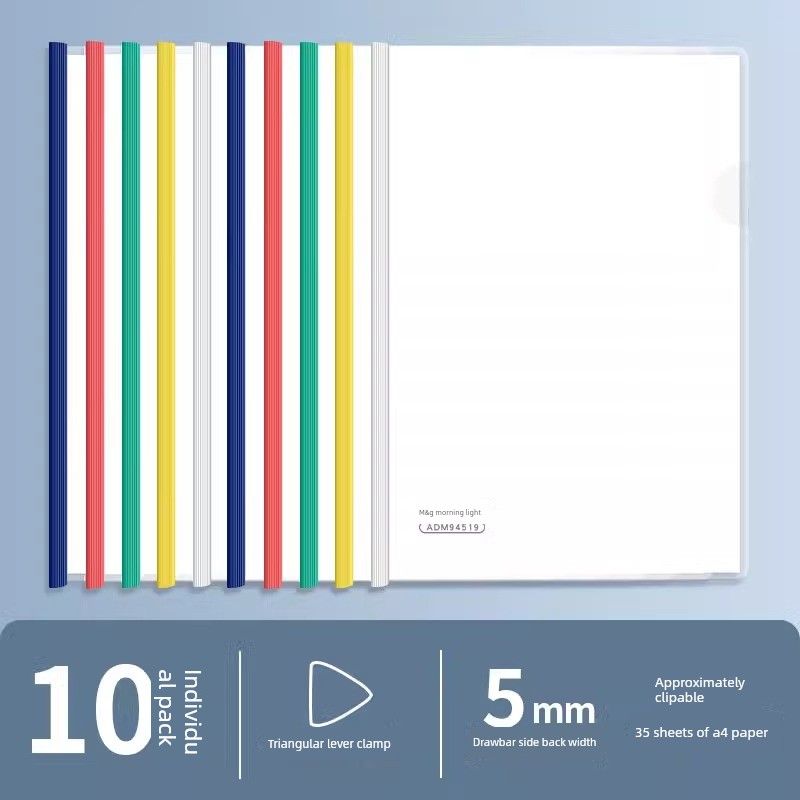 Report Cover Plastic Brochure Folder Resume Paper Folder Students' Supplies Book Cover Book Clip File Bag Storage Clip File Category Folder Wholesale