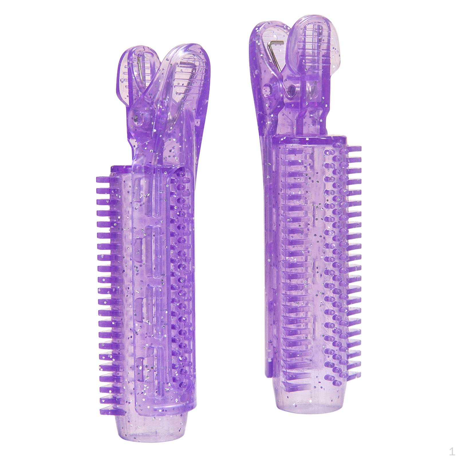 

2 Pack Volume Hair Clips, Styling Tool, Accessory, Lazy Roller Clips фиолетовый