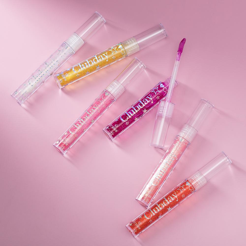 Clubday Moisturizing And Hydrating Mirror Lip Gloss, 6-piece Set, Moisturizing Transparent Water Gloss Suitable For A Variety Of Makeup Looks.