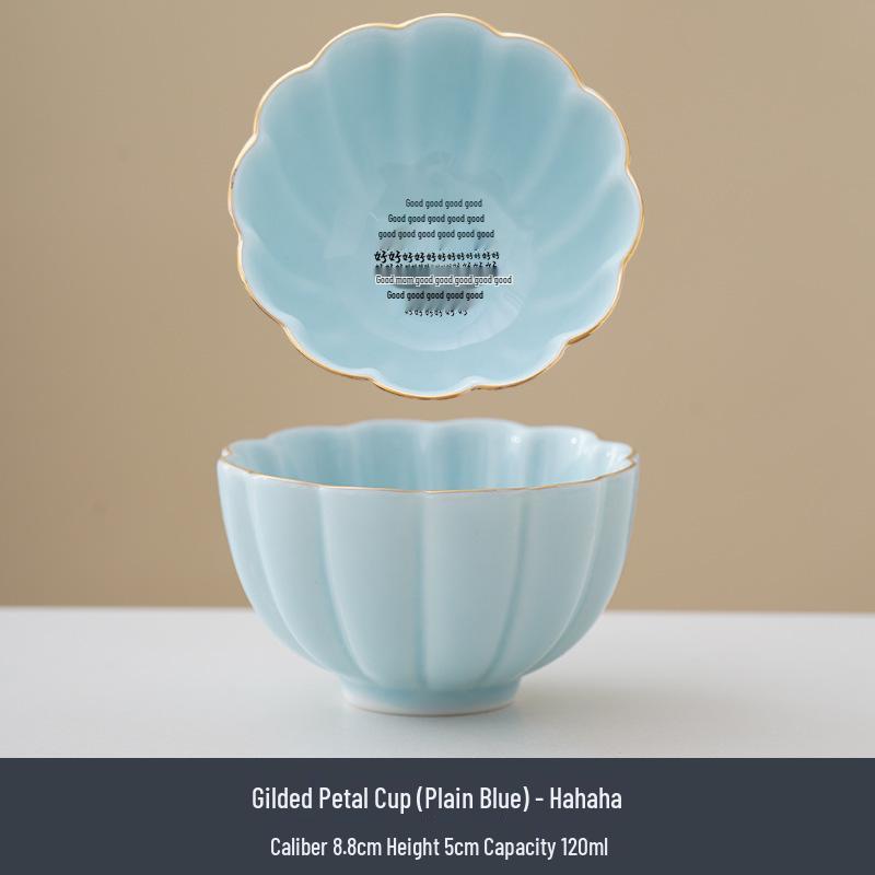 Jade White Porcelain Tea Cup with Flower Petal Design - Ceramic Tea Set for Women