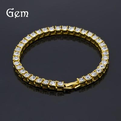 Heren Strass 5mm Tennis Ketting Armband - Hip-Hop Mode Trend