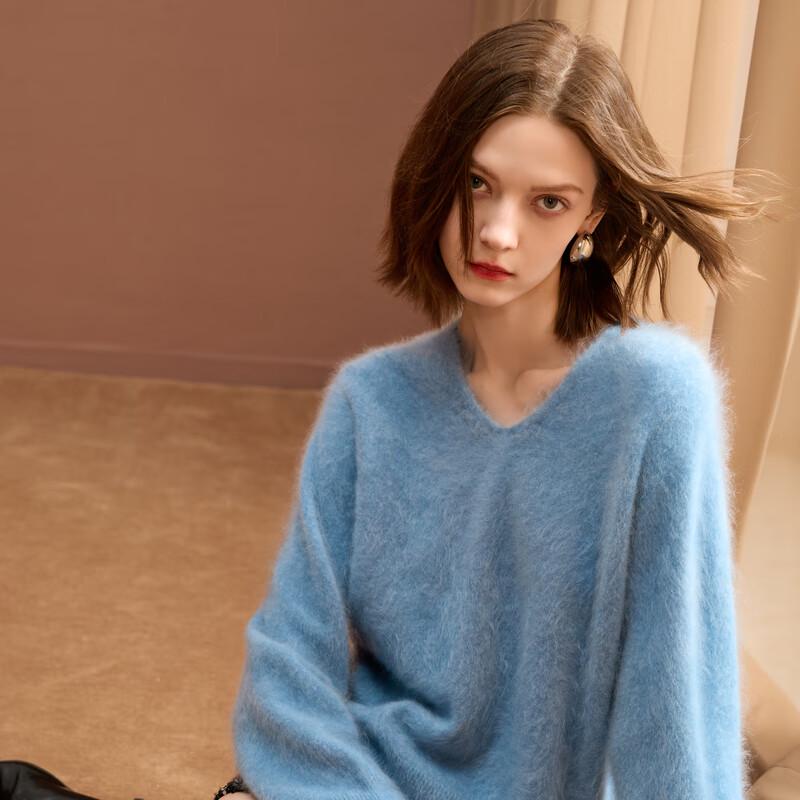 

Sancai 2025 Winter V-Neck Cashmere Pullover Sweater M