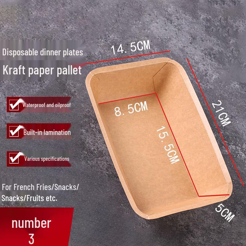 Homeglen Disposable Kraft Paper Rectangular Serving Trays
