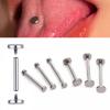 Joia para Piercing de Língua com Rosca Dupla e Stud de Cartilagem em Aço Inoxidável