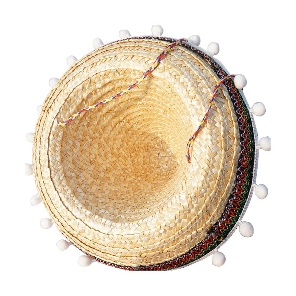Cappello Messicano Moda Sombrero Cappelli da Festa Costume di Halloween Cappello di Paglia Oggetti di Scena per Spettacoli Cappello da Sole Oggetti di Scena per Costumi Cappello