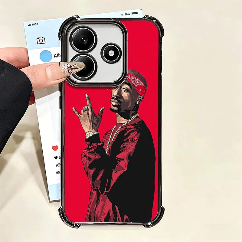 Rapper 2pac Singer Tupac Soft Phone Case For Xiaomi Poco X7 X8 Pro Max X6 X5 X3 F8 Ultra F7 M8 M7 M5S Redmi 15C 15A 15 14C 13C 1